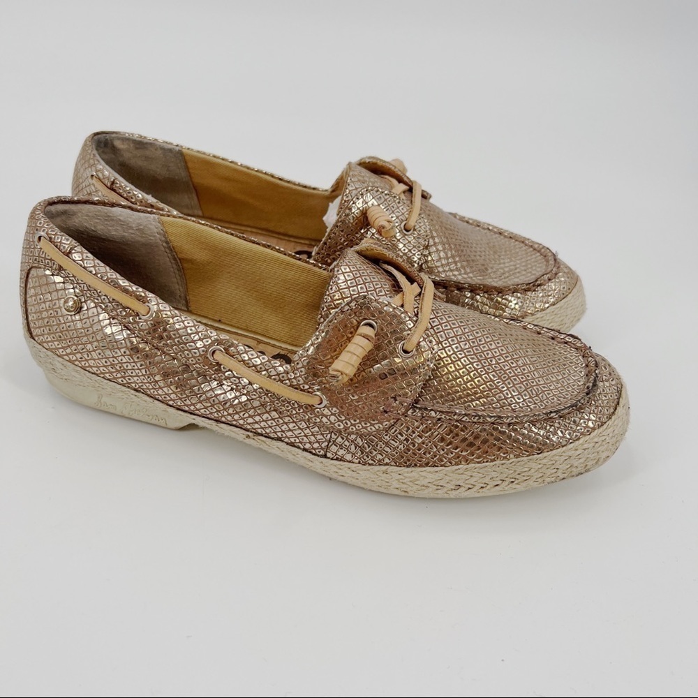 SAM Edelman gold loafers size 9.5